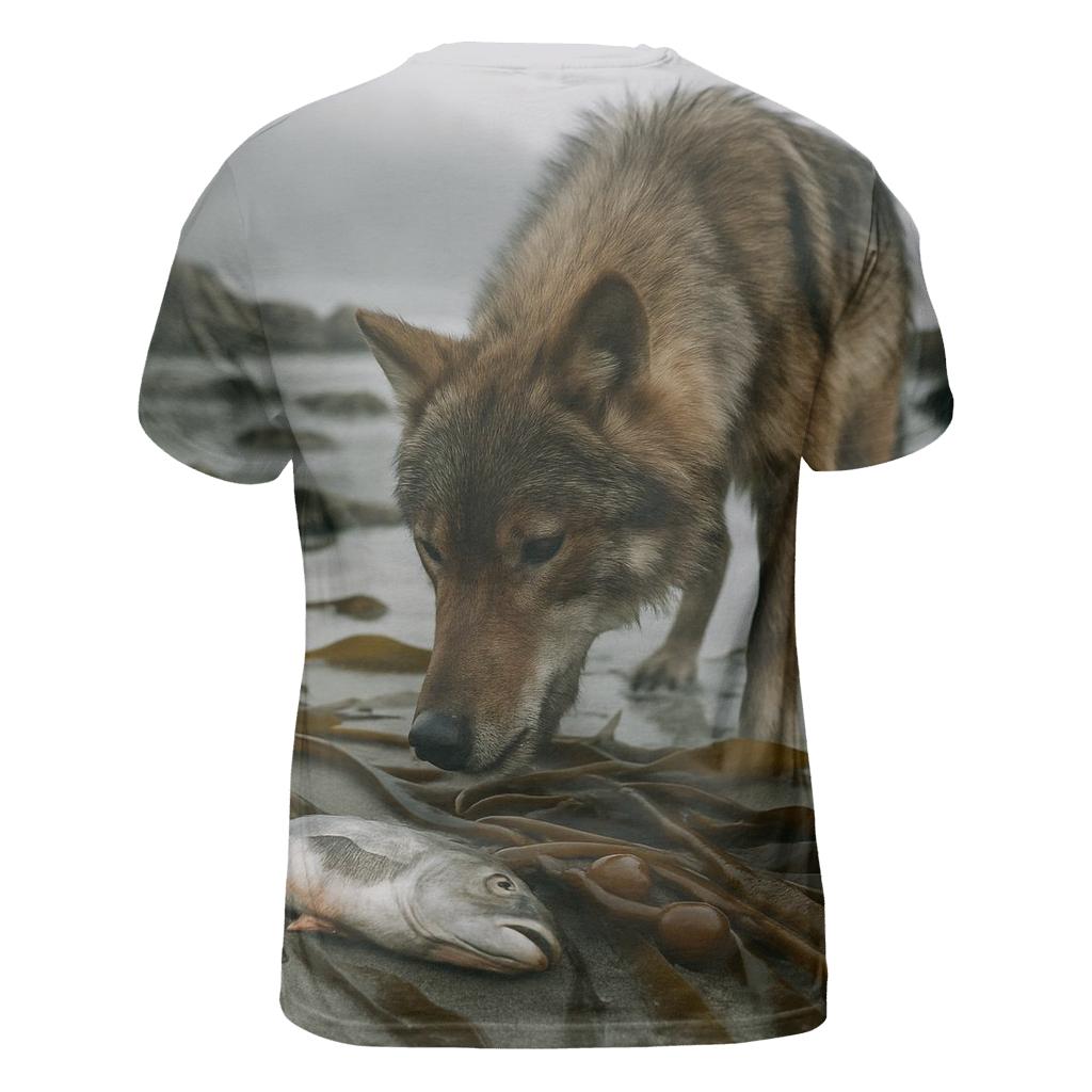 Coastal Kelp Line Foraging At Low Tide vibrant all-over design tees