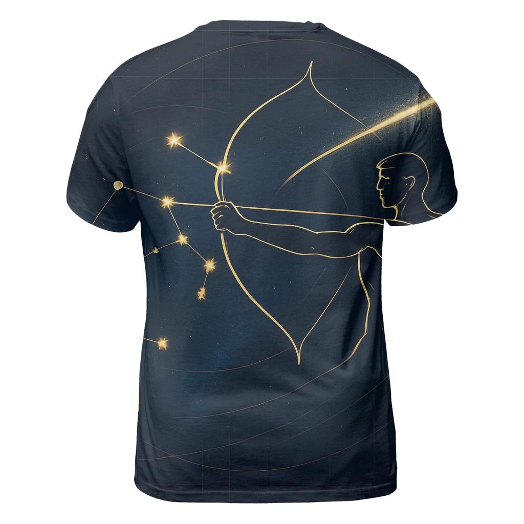 Sagittarius Archer Galactic Trajectory Map creative print fashion shirts