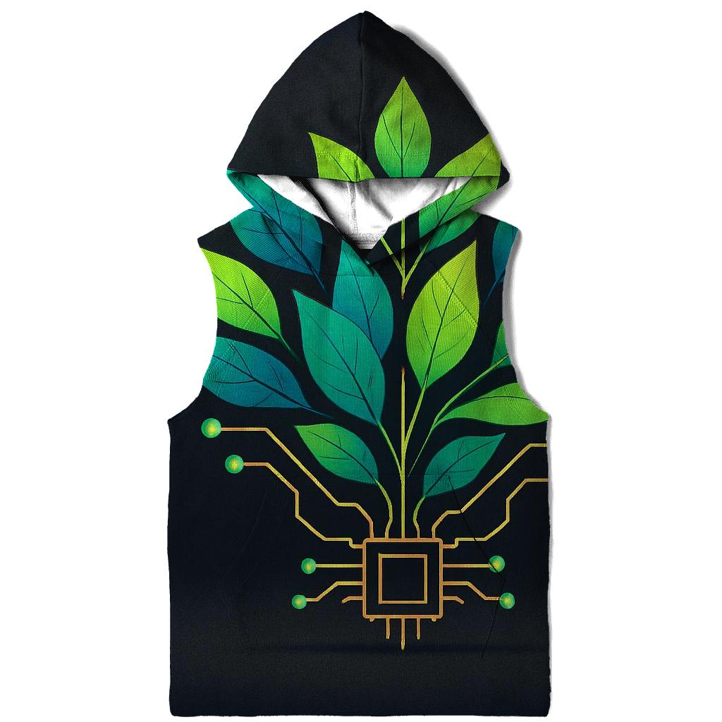 Neon Botanical Circuit Garden hoodies fashion