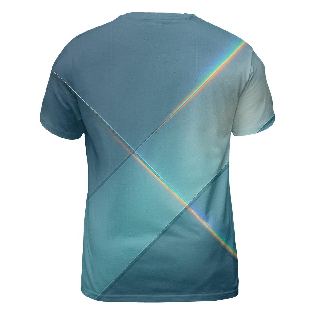 Prismatic Rain Drift Gradient vibrant all-over design tees