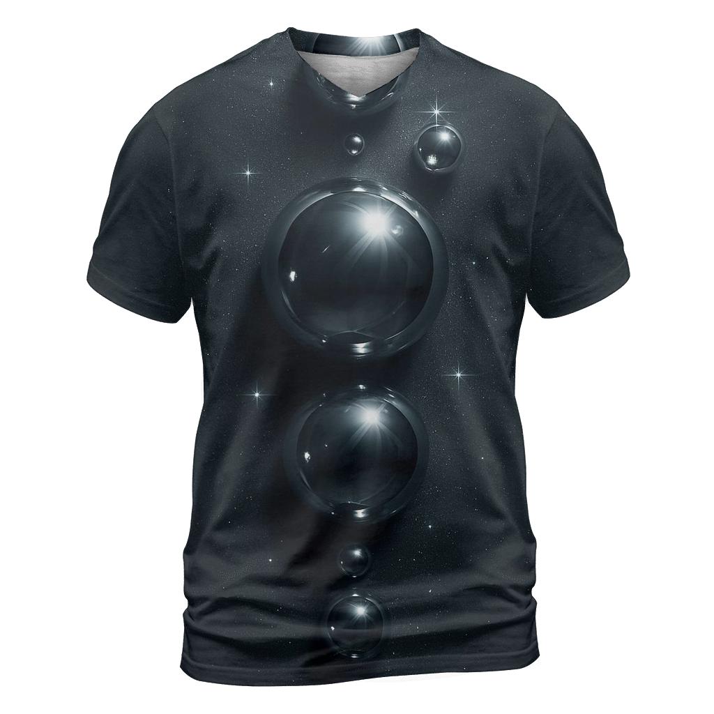Chrome Orb Cascade trendy printed shirt styles