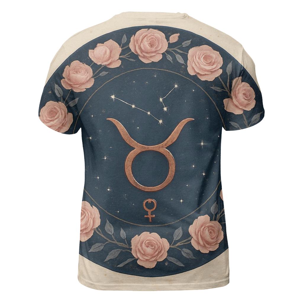 Taurus Venus Rose Star Seal artistic all-over print tops