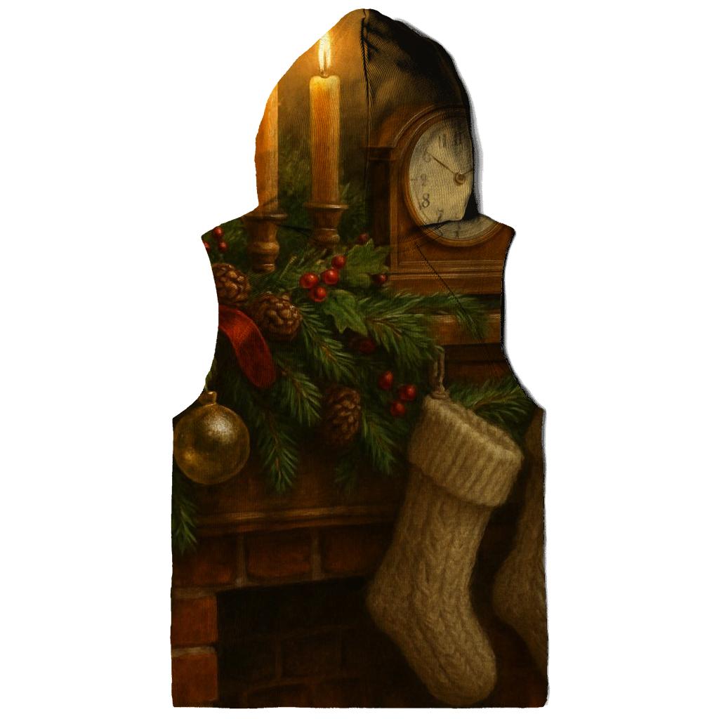 Candlelit Evergreen Mantel Memories printed hoodies