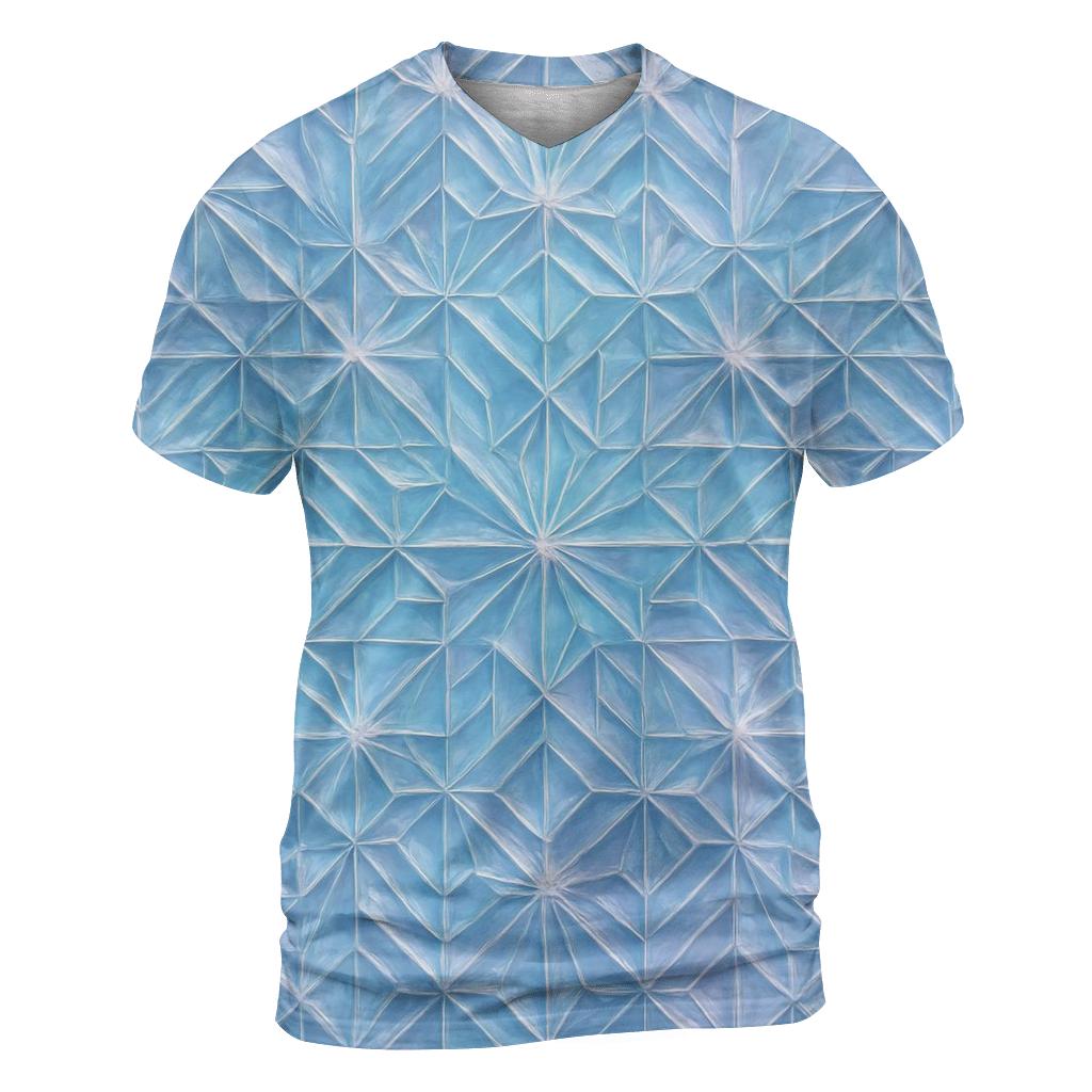 Crystal Lattice Aurora vibrant all-over design tees