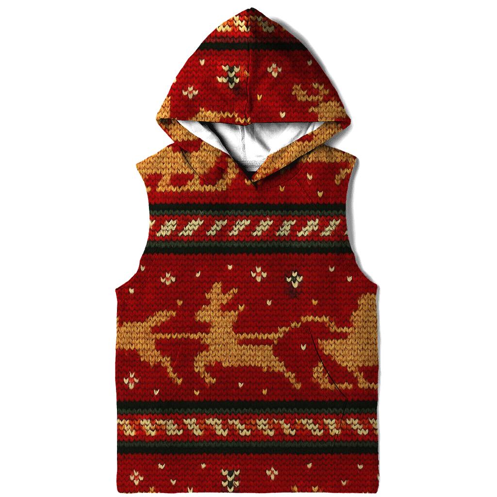 Santa Sleigh Pixel Speedway Design heavyweight hoodies