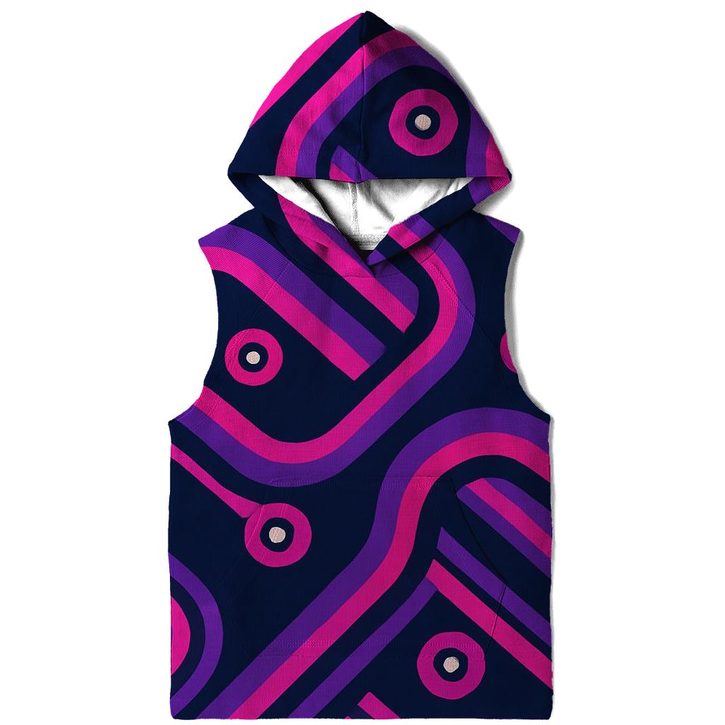 Vintage Roller Disco Track Lines graphic hoodies