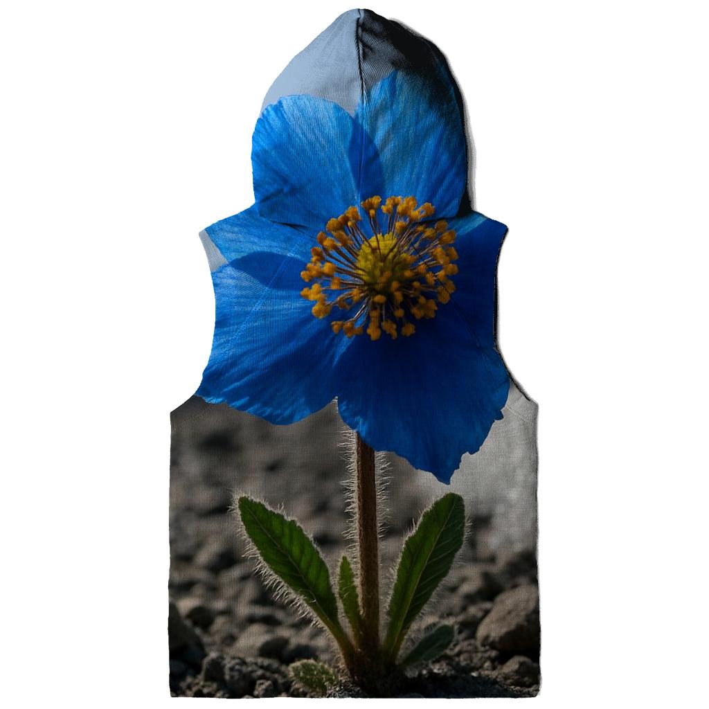 Blue Poppy Bloom In Alpine Scree lightweight hoodies