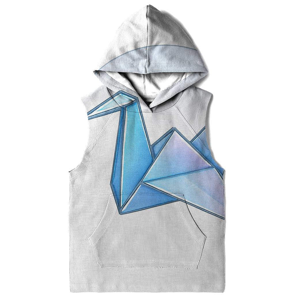 Origami Aurora Crane Emblem premium hoodies