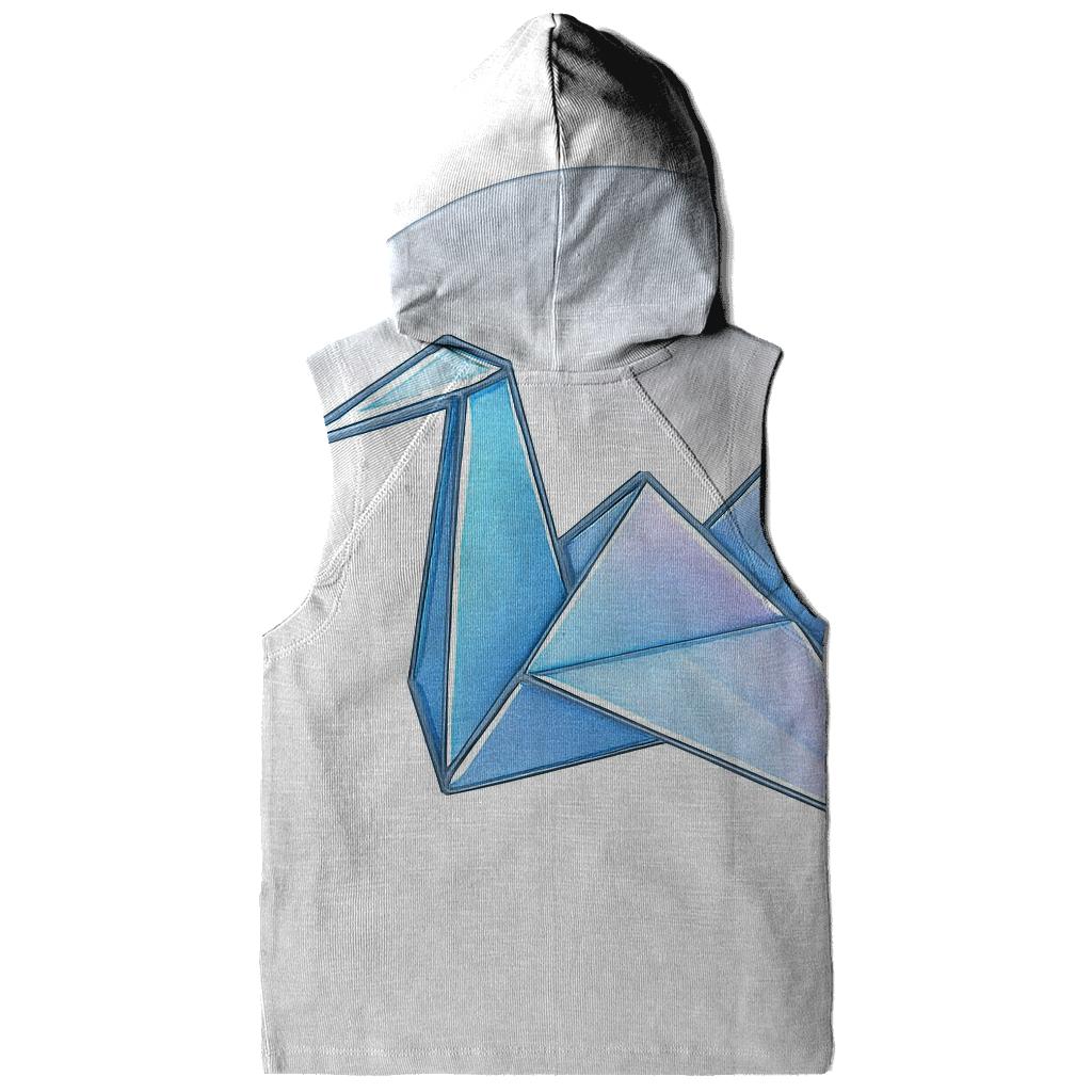 Origami Aurora Crane Emblem premium hoodies