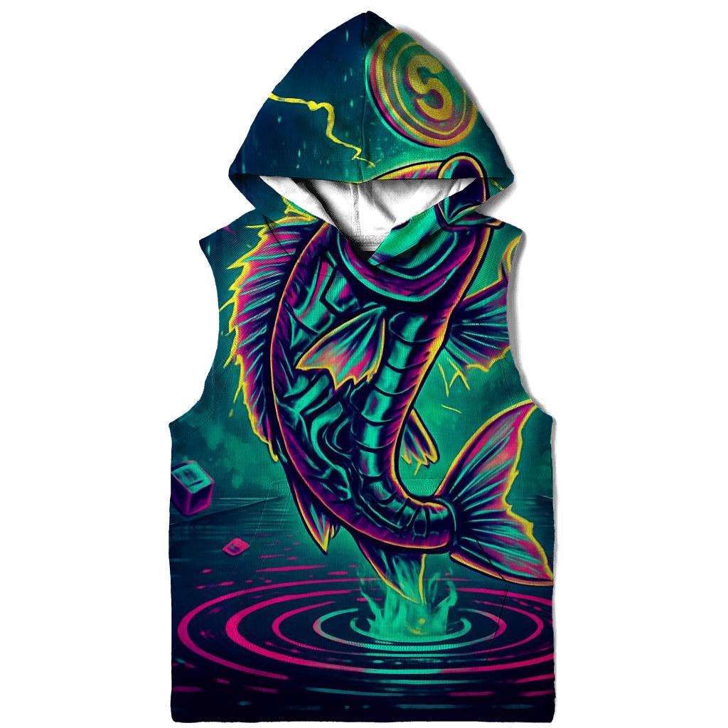 Neon Koi Signal Heist printed hoodies
