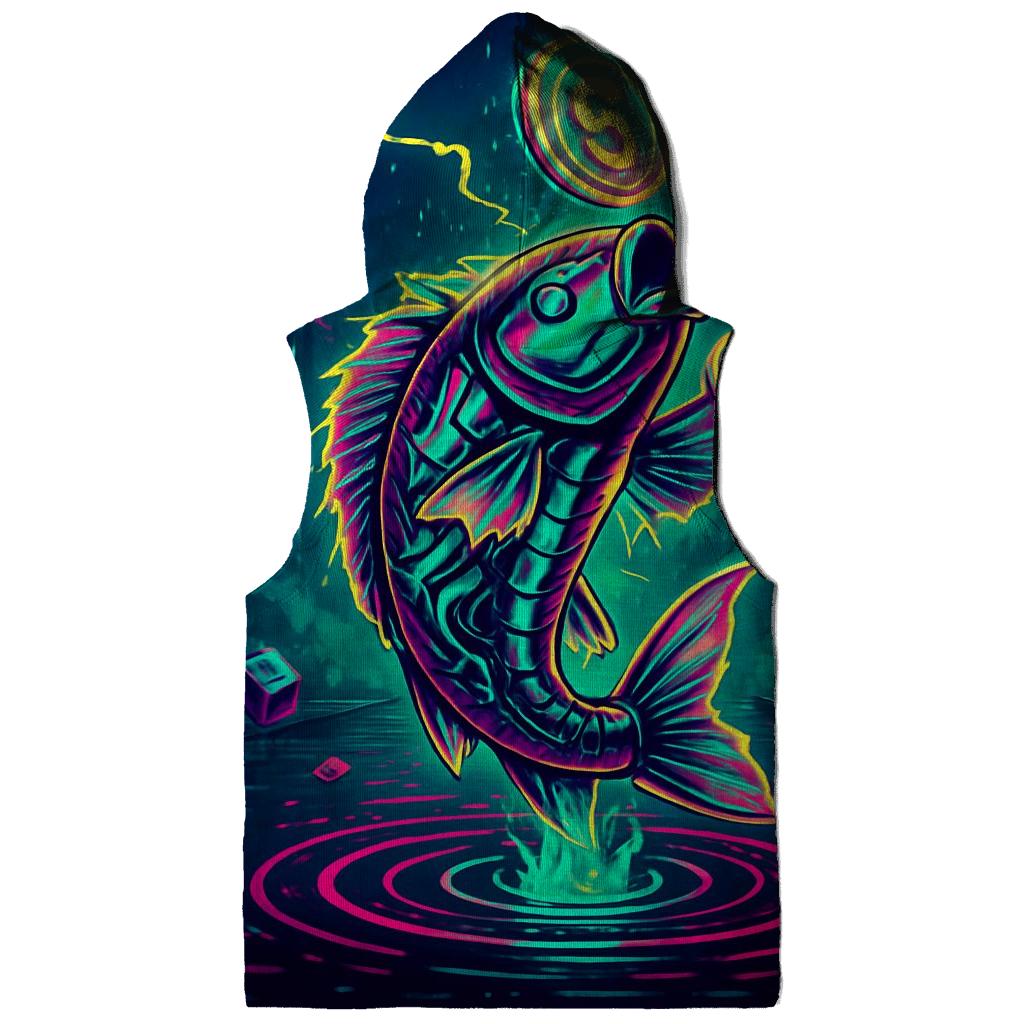 Neon Koi Signal Heist printed hoodies