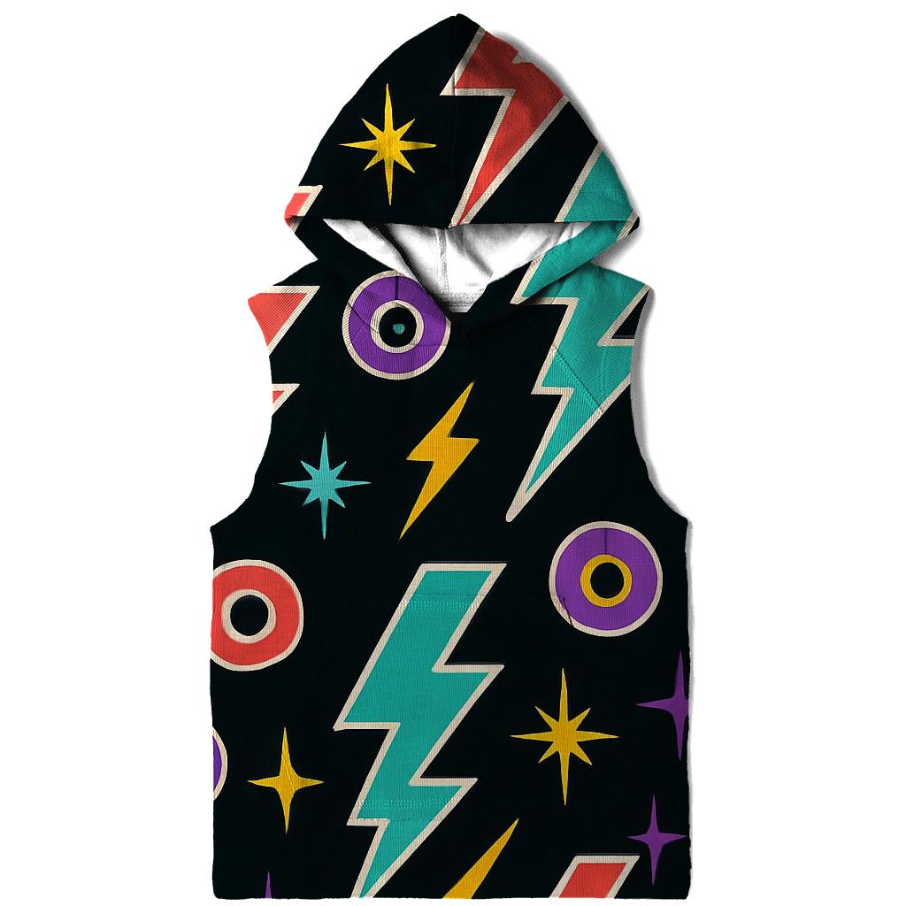 Roller Rink Lightning Pattern pullover hoodies