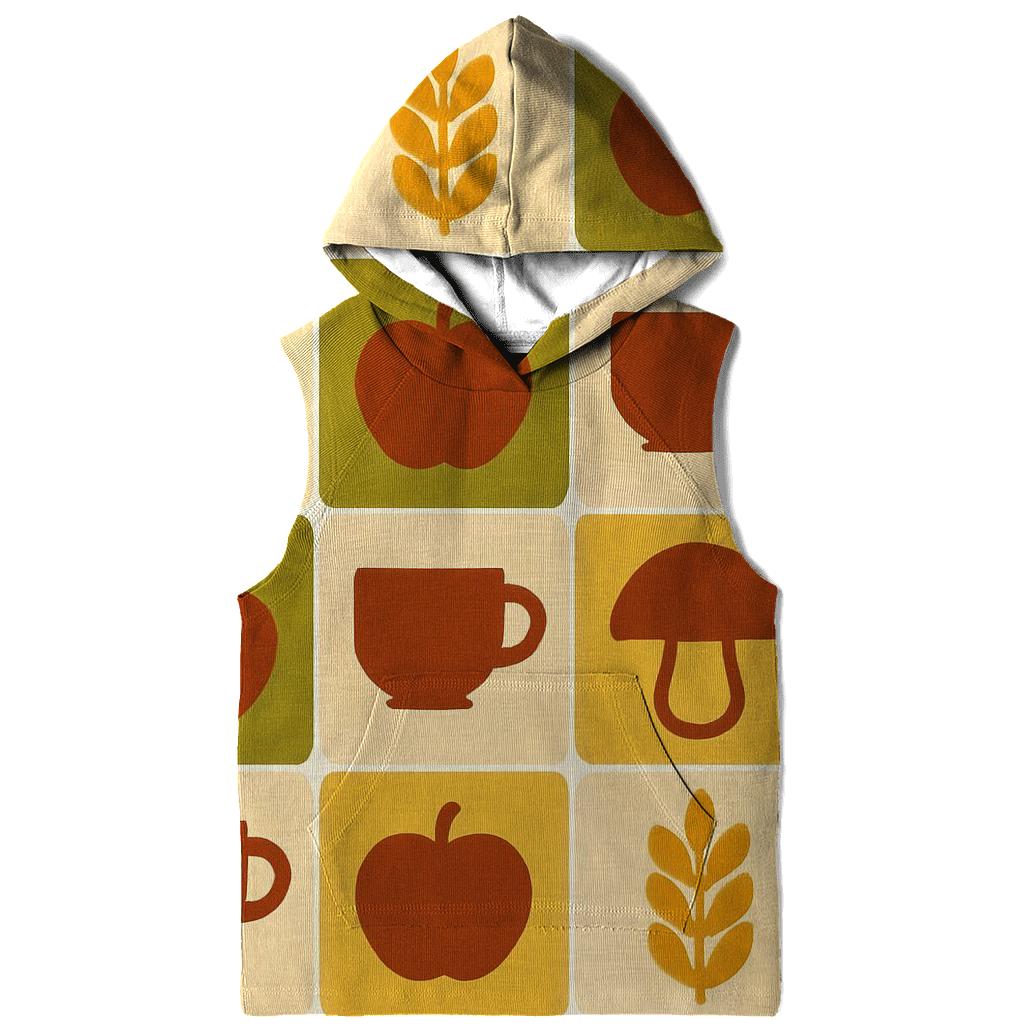 Retro Kitchen Harvest Tiles lightweight hoodies