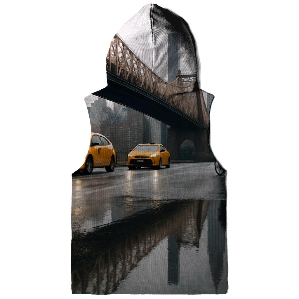 Rain Gloss Reflections On Queensboro Bridge Approach premium hoodies