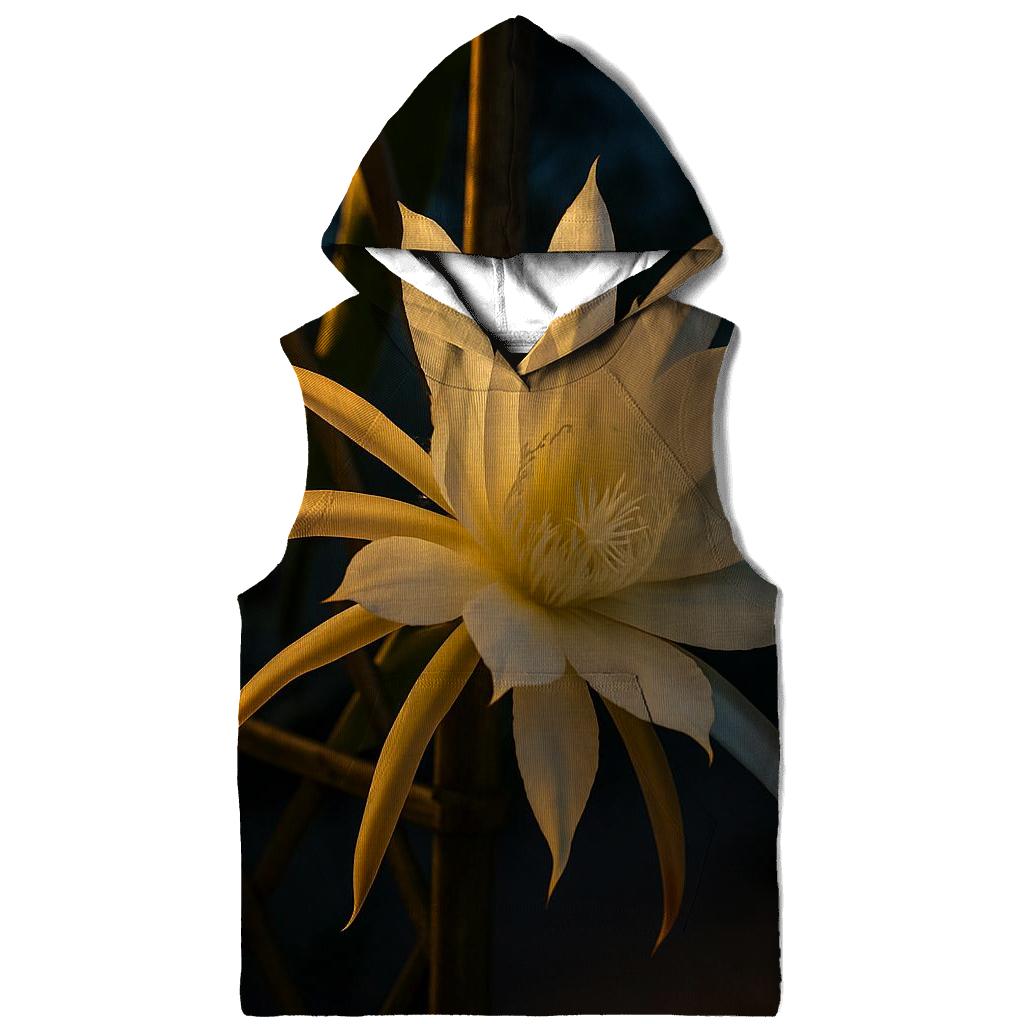Night Blooming Cereus Opening Under Porch Light embroidered hoodies