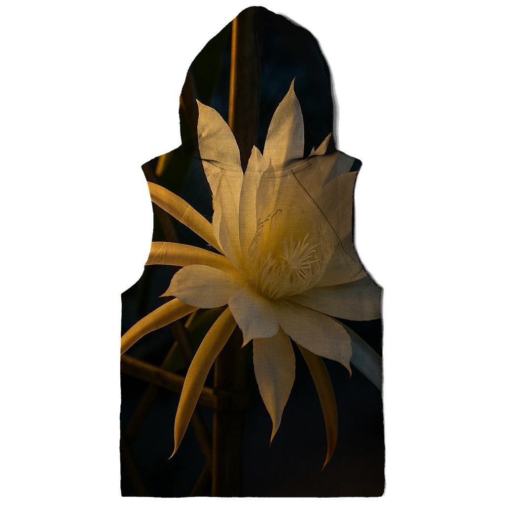 Night Blooming Cereus Opening Under Porch Light embroidered hoodies