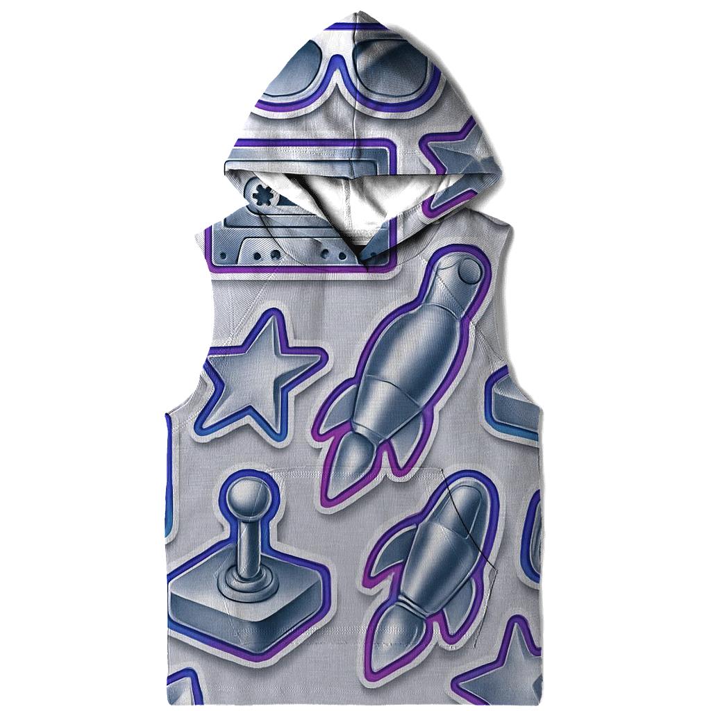 Chrome Sticker Patchwork heavyweight hoodies