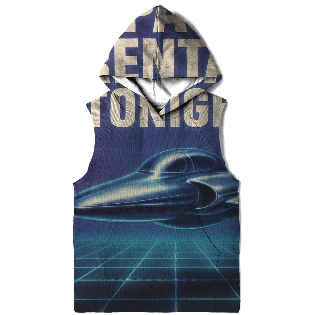 Faded 1980s Video Rental Sci Fi Poster embroidered hoodies