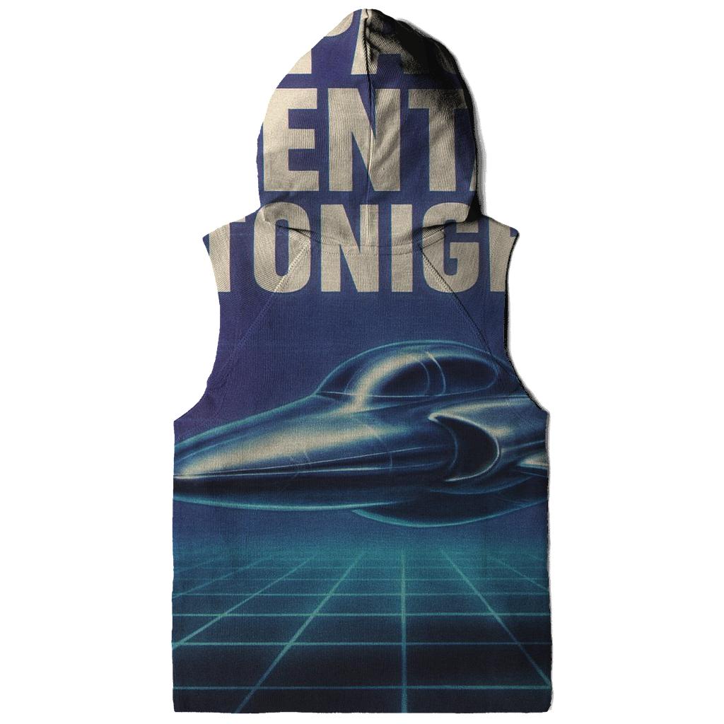 Faded 1980s Video Rental Sci Fi Poster embroidered hoodies