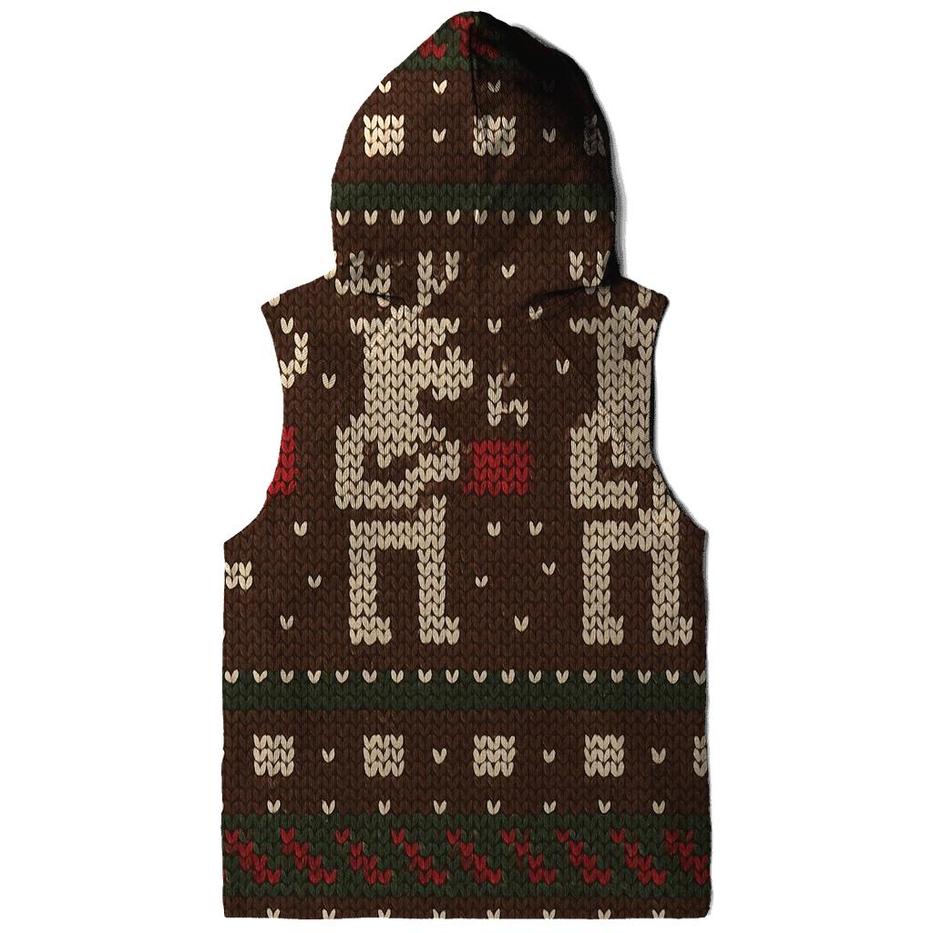 Reindeer Hot Cocoa Sweater Stripe Design embroidered hoodies