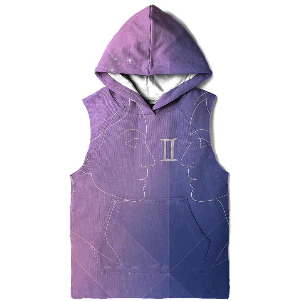 Gemini Twins Mirror Constellation Portrait graphic hoodies