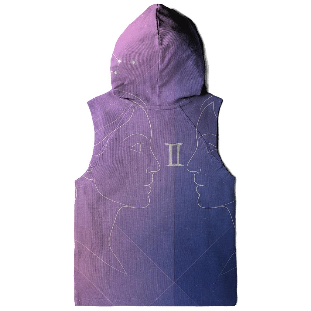 Gemini Twins Mirror Constellation Portrait graphic hoodies