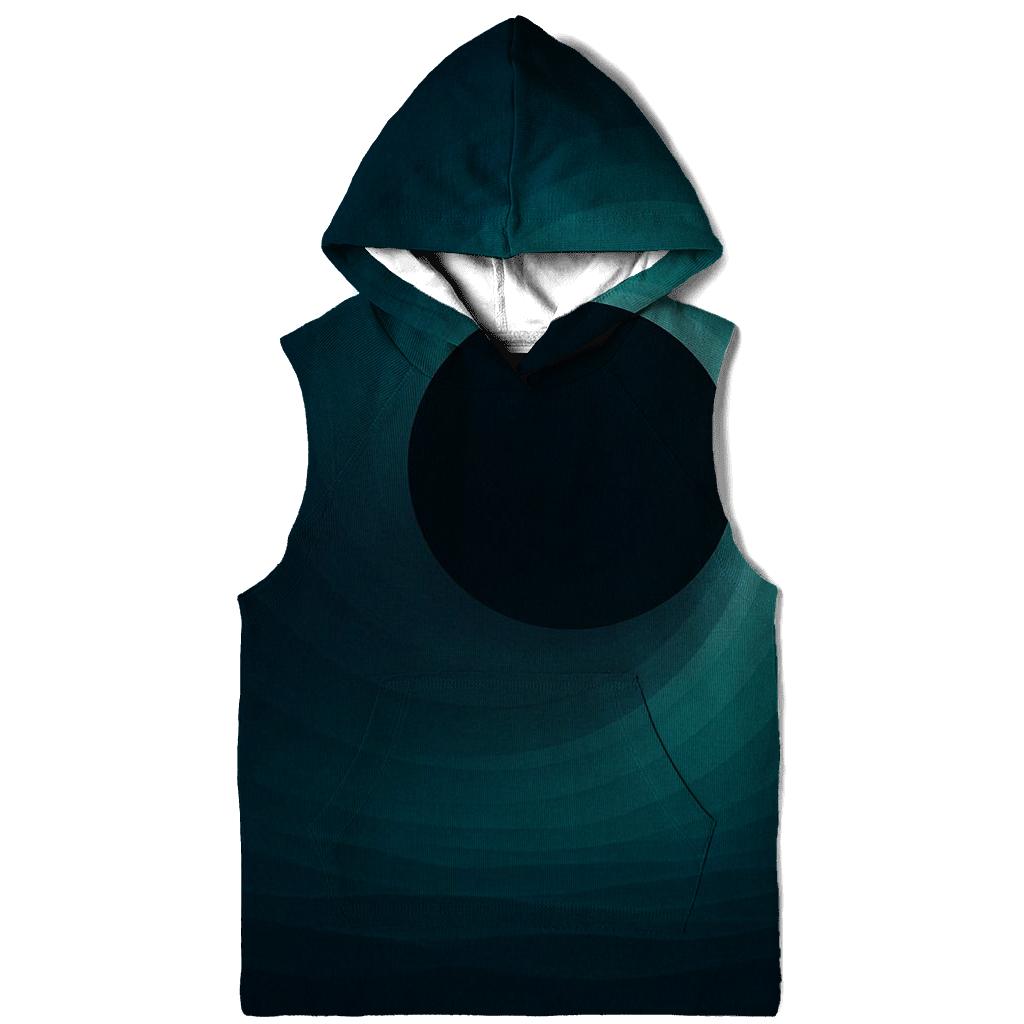 Tidal Teal Eclipse Gradient pullover hoodies