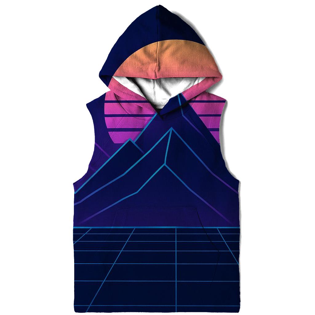 Synthwave Mountain Outline hoodie designs