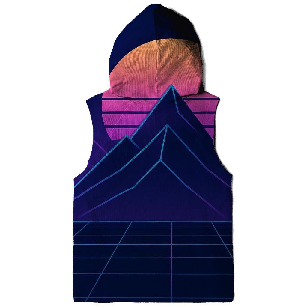 Synthwave Mountain Outline hoodie designs