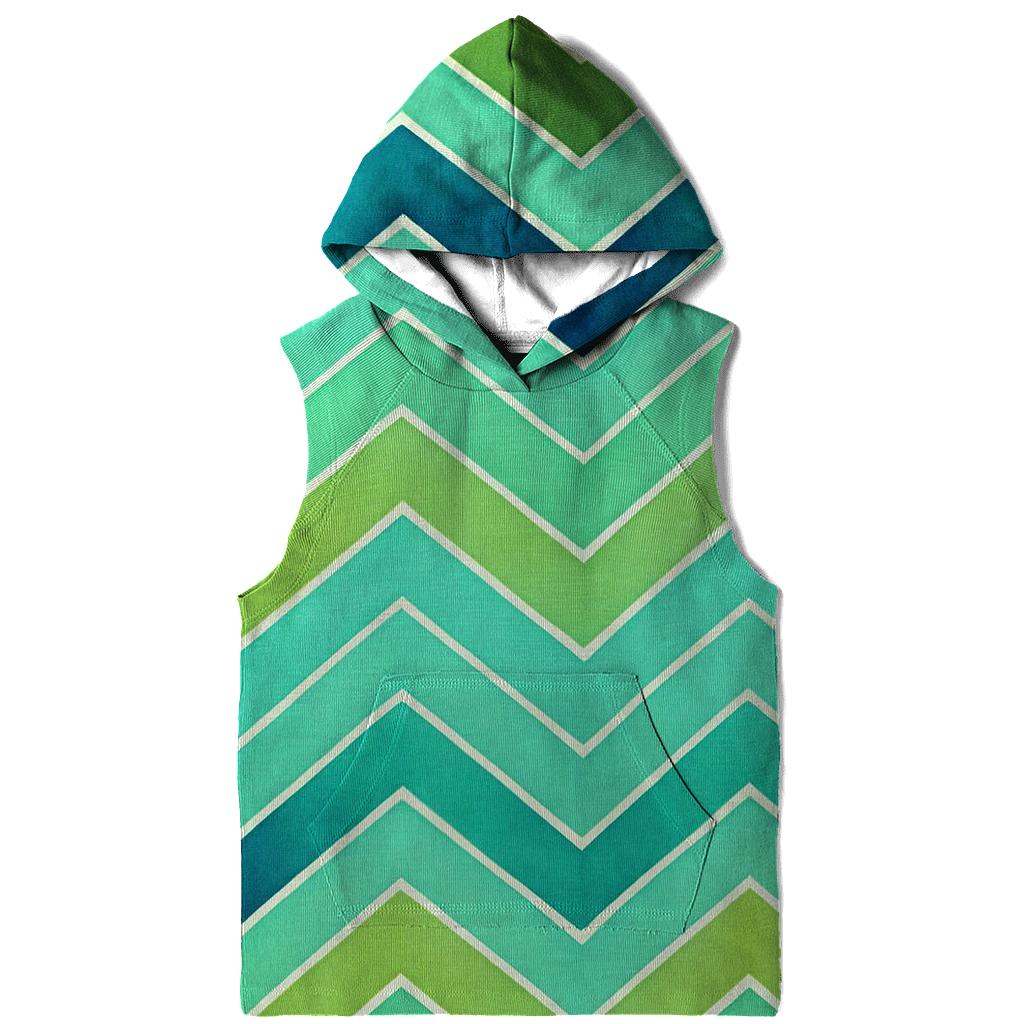 Accordion Chevron Aurora Fold heavyweight hoodies