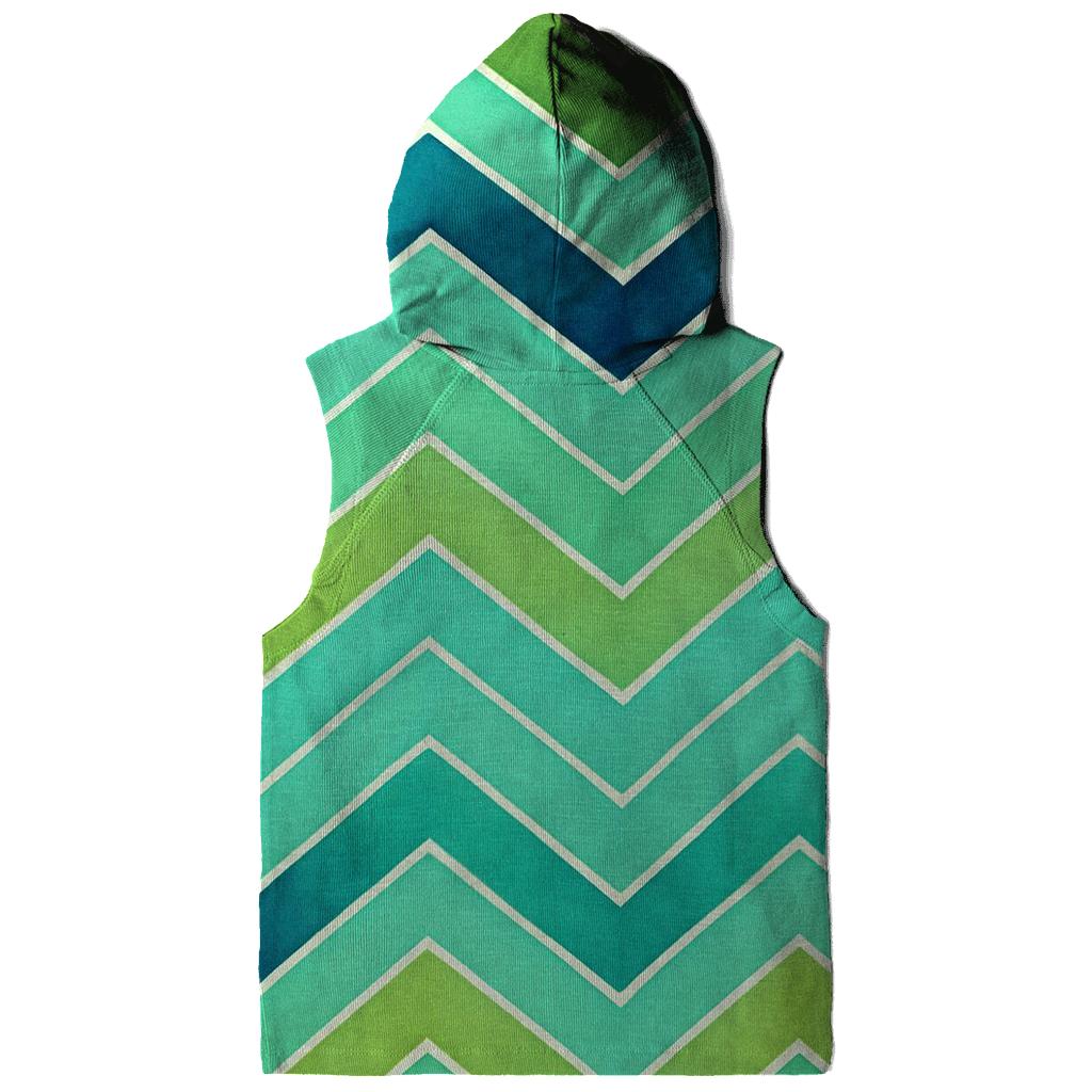 Accordion Chevron Aurora Fold heavyweight hoodies