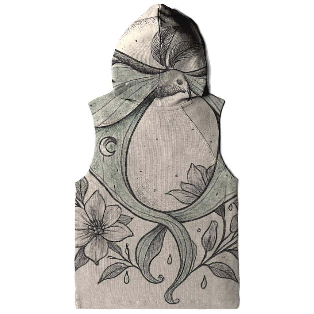 Lunar Garden Ouroboros Moth zip-up hoodies