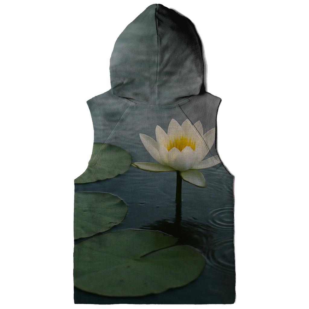Water Lily Leaves With Flower And Raindrop Rings custom hoodies