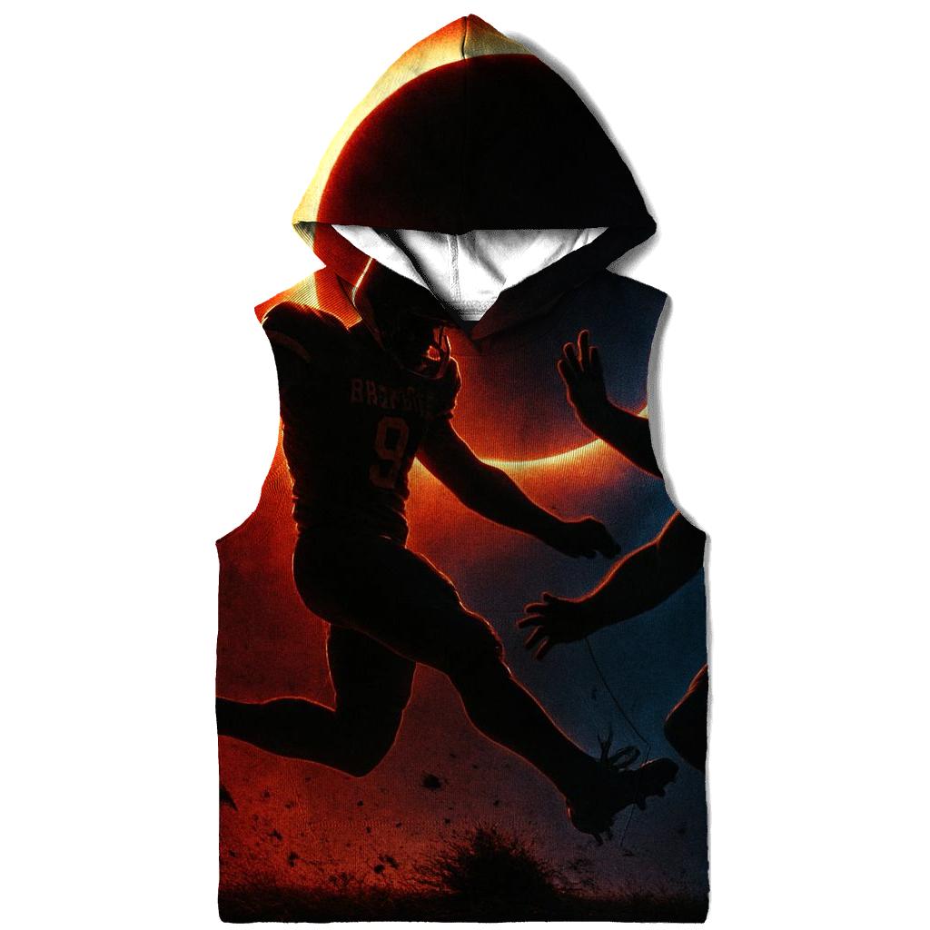 Solar Eclipse End Zone Duel printed hoodies