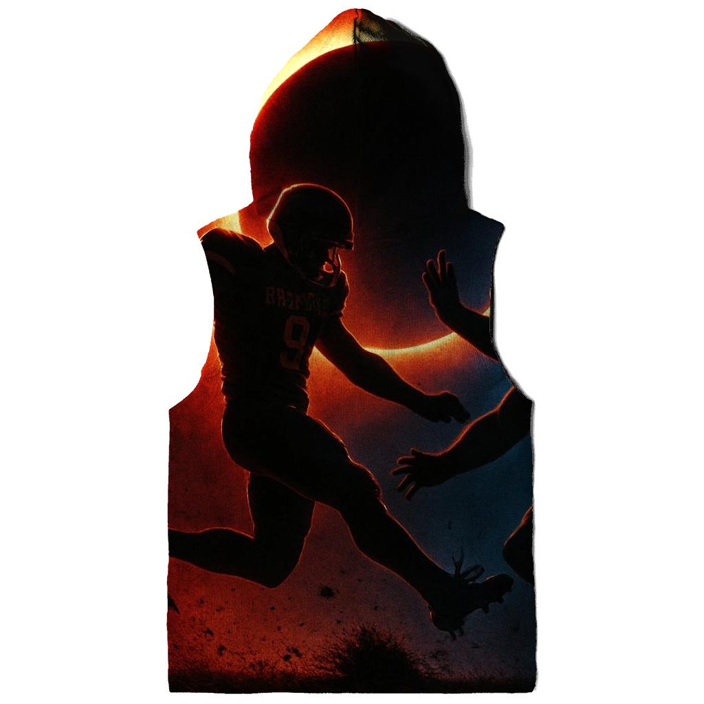 Solar Eclipse End Zone Duel printed hoodies