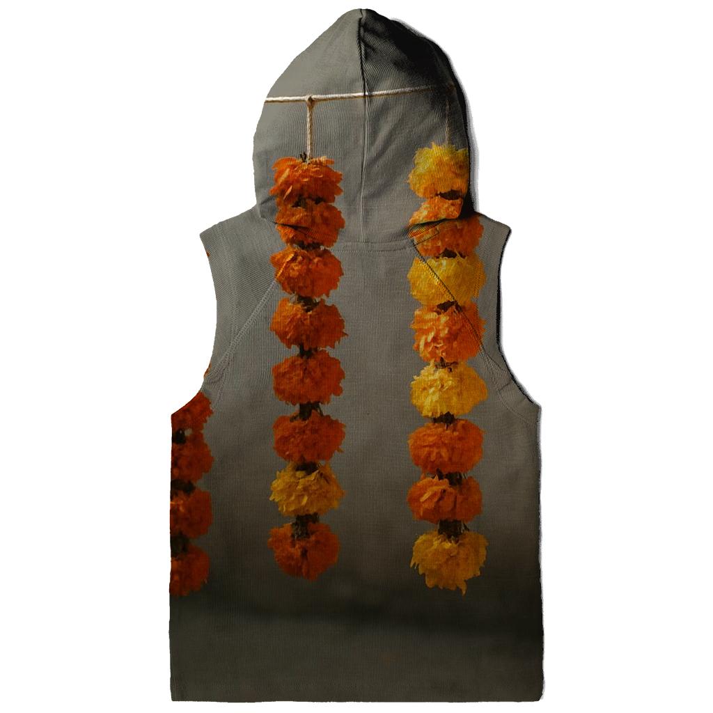 Marigold Garlands Drying In Courtyard Shade hoodie trends