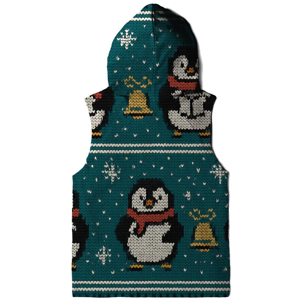 Penguin Caroler Star Map Design heavyweight hoodies
