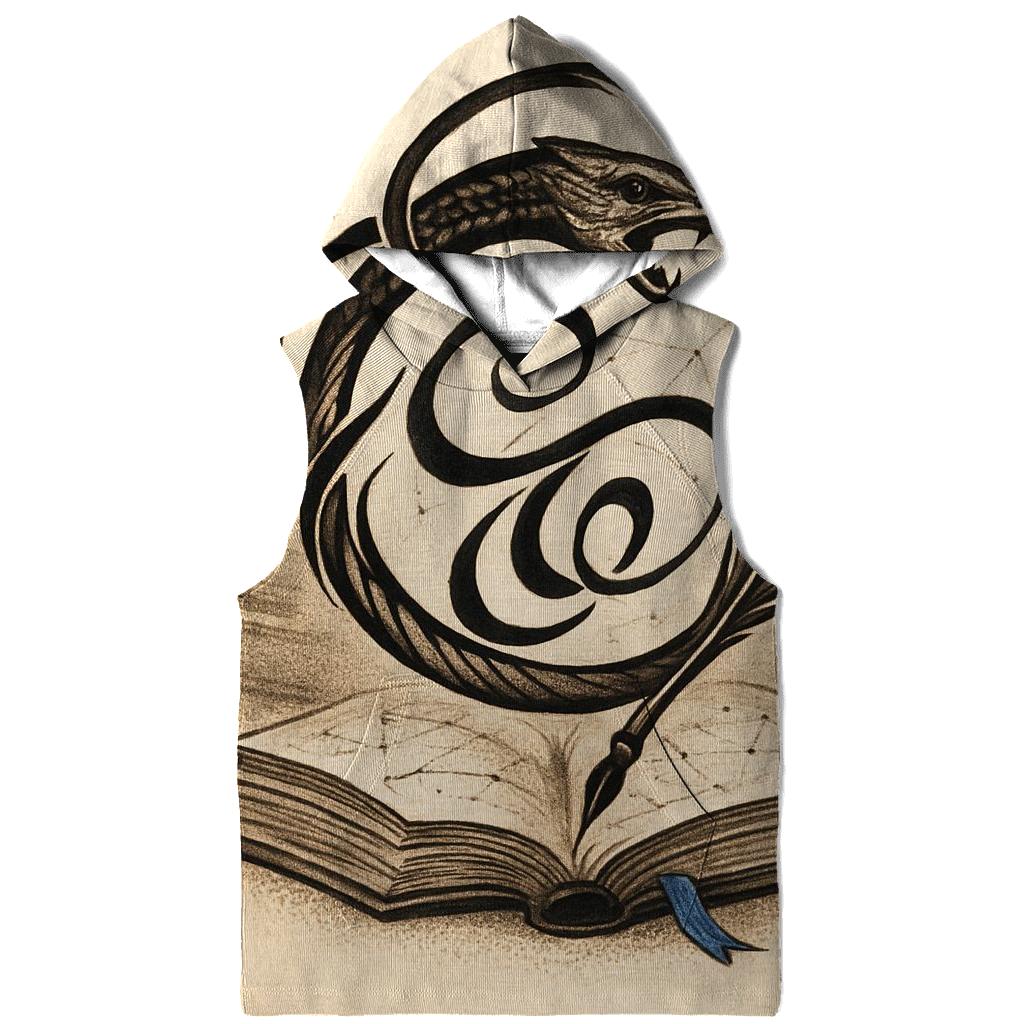 Library Spiral Ouroboros Ink lightweight hoodies