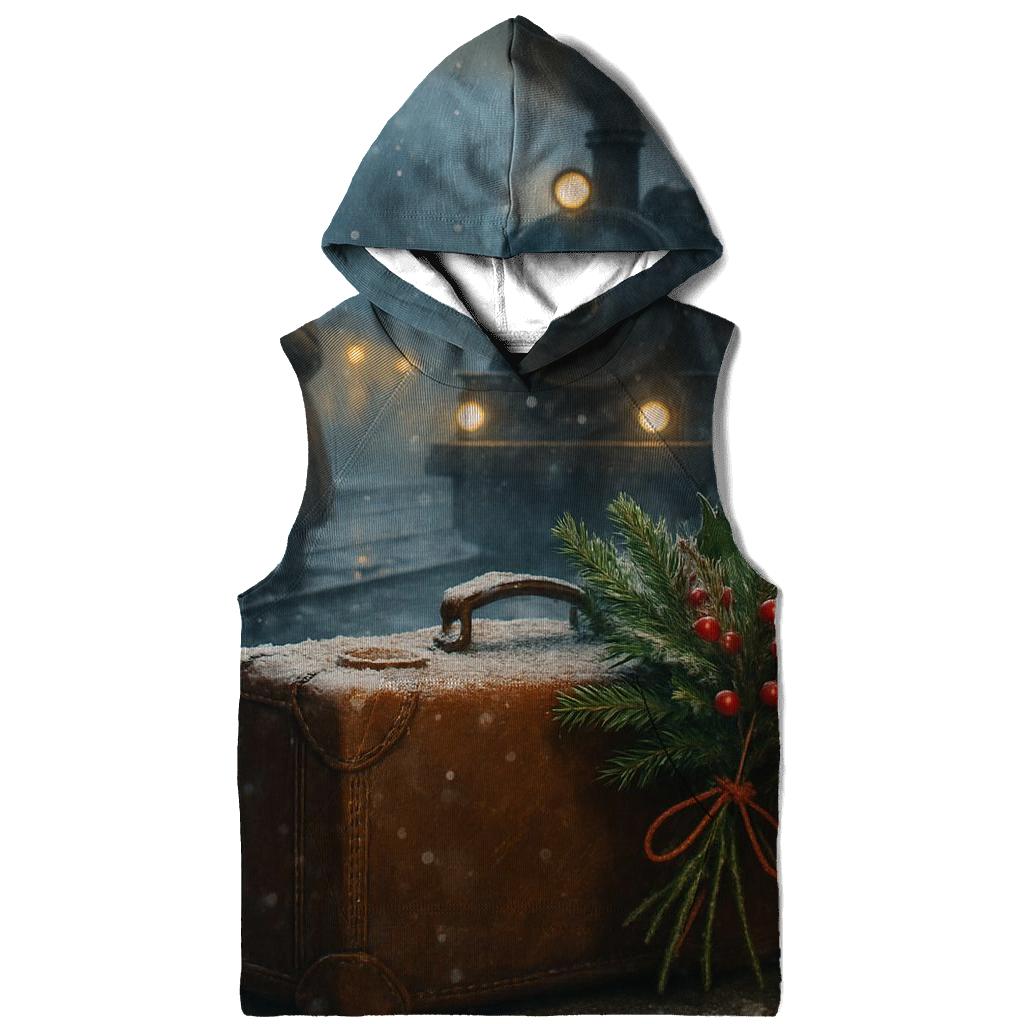 Train Station Homecoming Snowfall graphic hoodies
