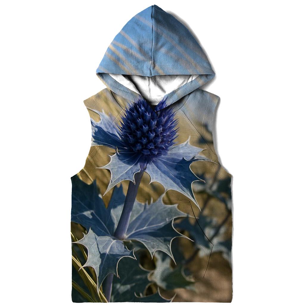 Sea Holly And Dune Grass In Coastal Wind embroidered hoodies