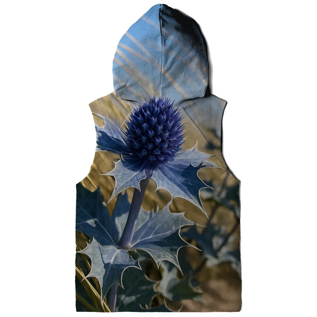 Sea Holly And Dune Grass In Coastal Wind embroidered hoodies