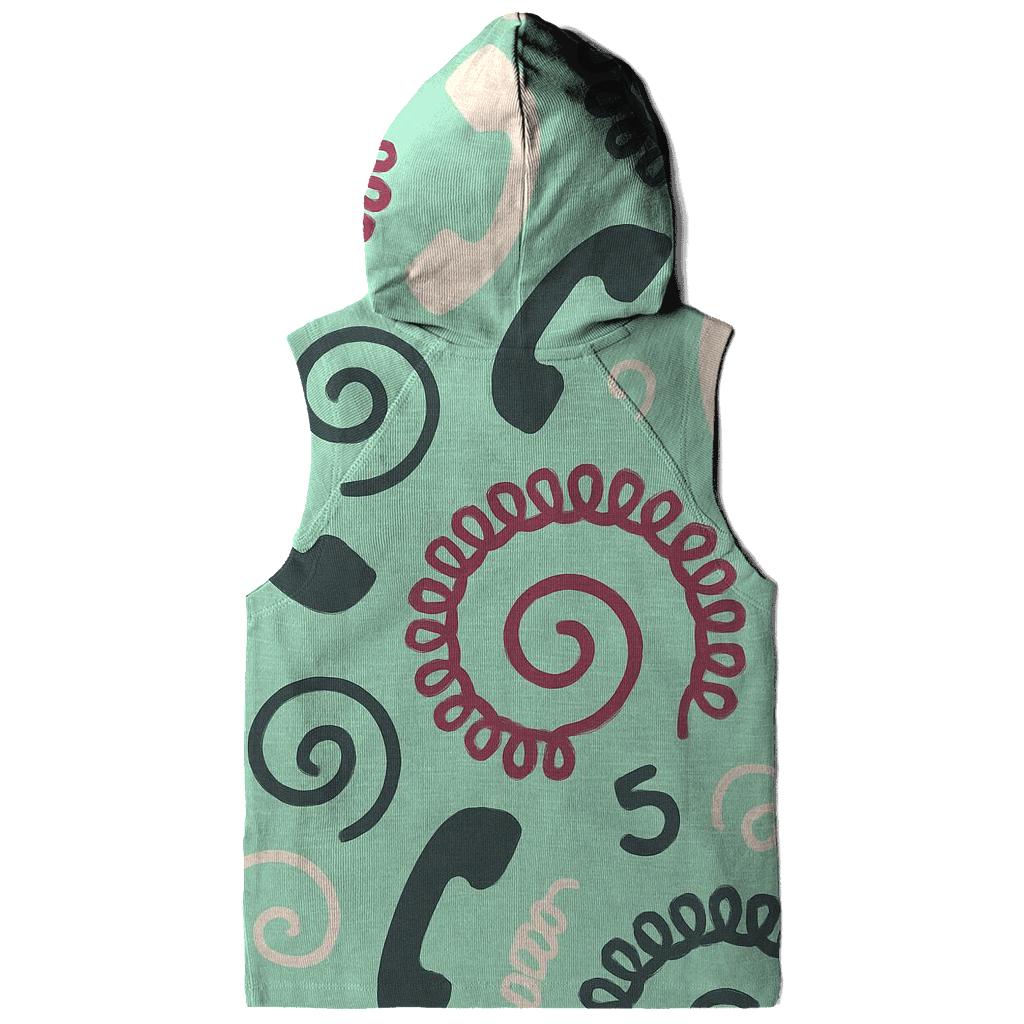 Retro Phone Cord Spirals custom hoodies