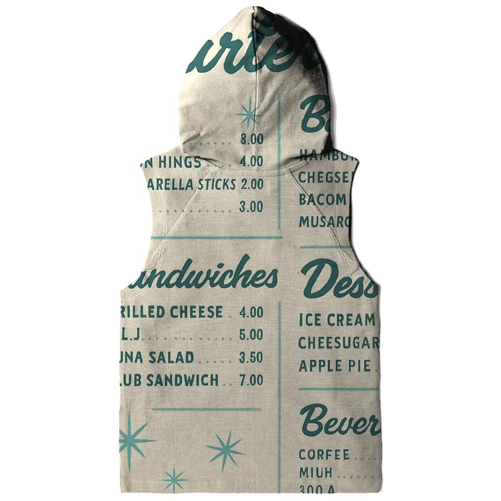 Classic Diner Menu With Starburst Accents embroidered hoodies