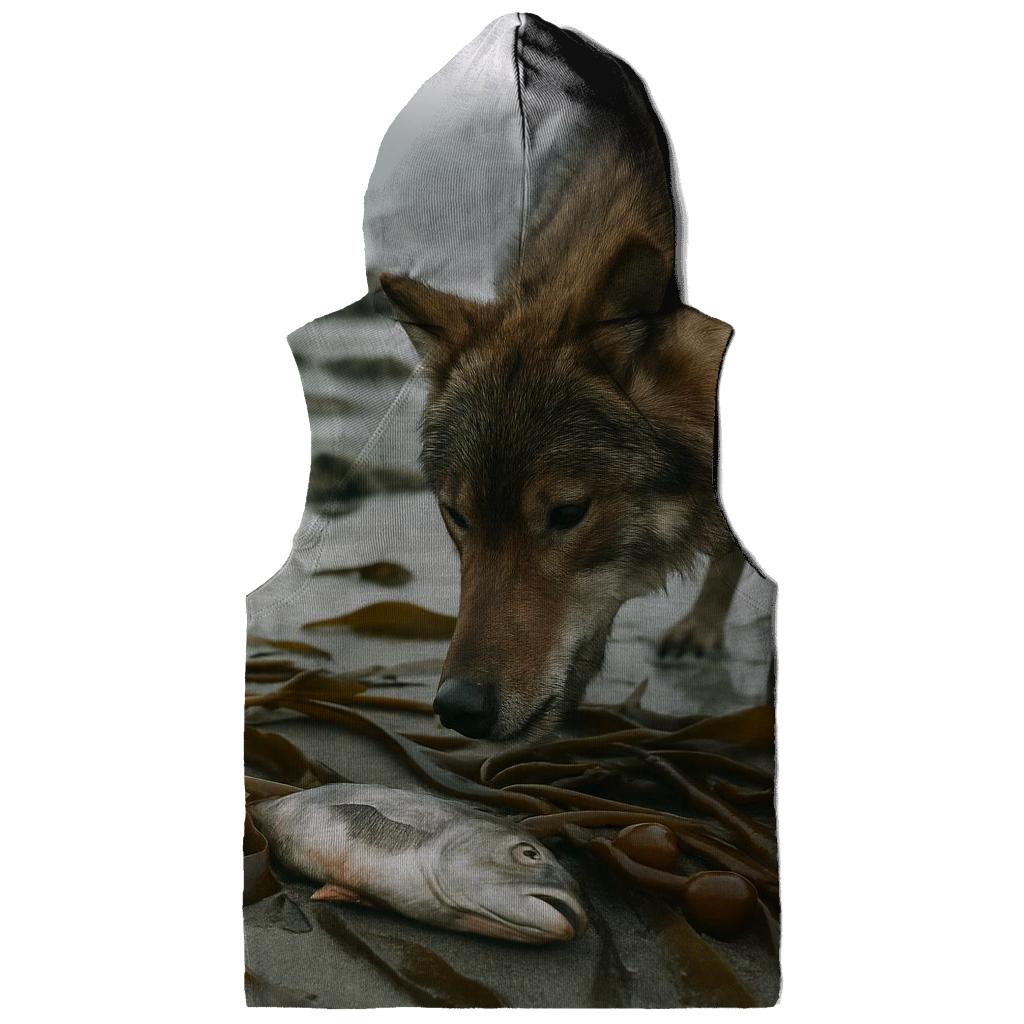 Coastal Kelp Line Foraging At Low Tide premium hoodies