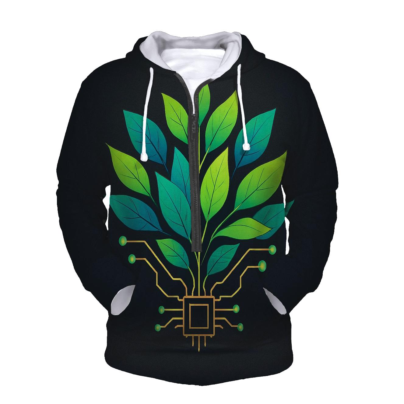 Neon Botanical Circuit Garden hoodies fashion