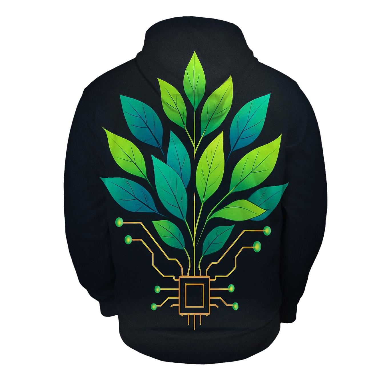 Neon Botanical Circuit Garden hoodies fashion