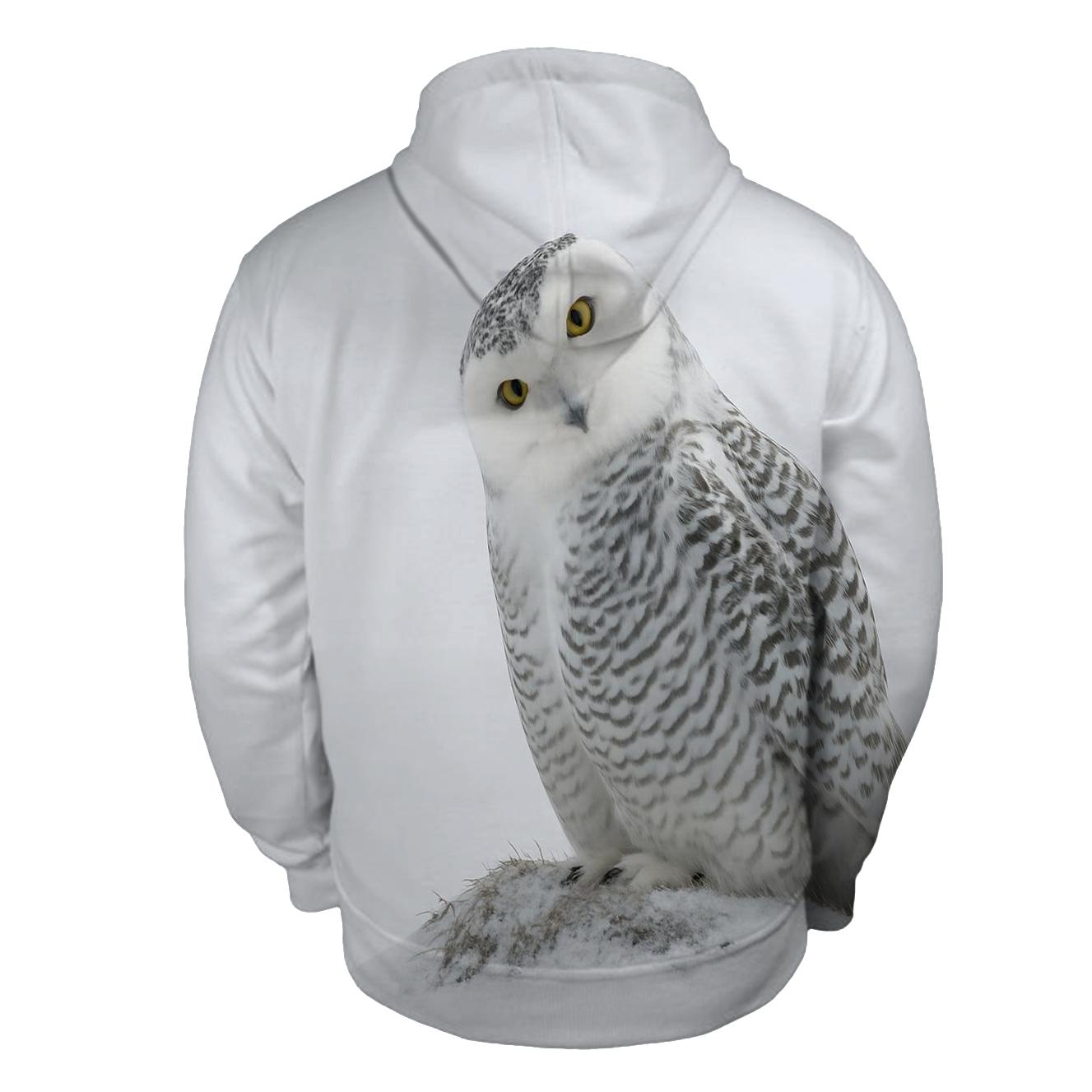 Frostline Listener Snowy Owl heavyweight hoodies