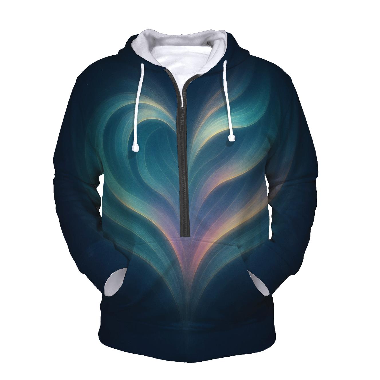 Aurora Heart Resonance printed hoodies