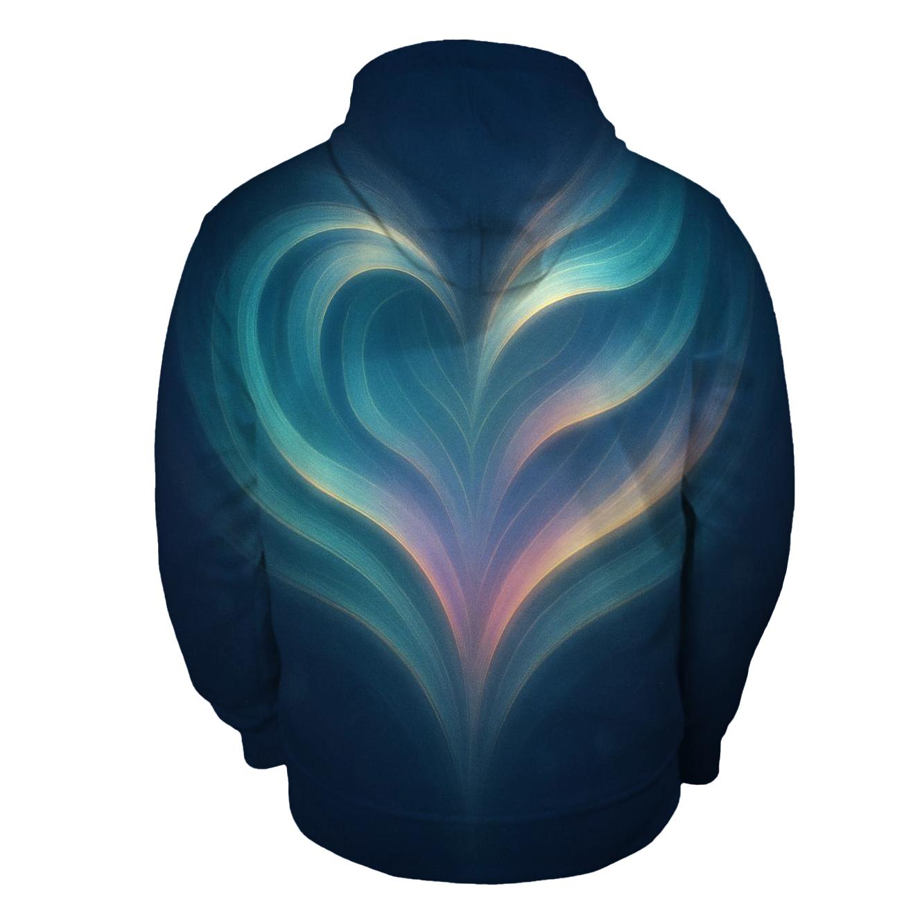 Aurora Heart Resonance printed hoodies