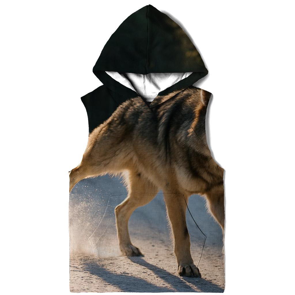 Forest Road Scent Marking With Snow Dust heavyweight hoodies